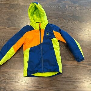 Spyder Kids' Vibrant Jacket with Neon Accents